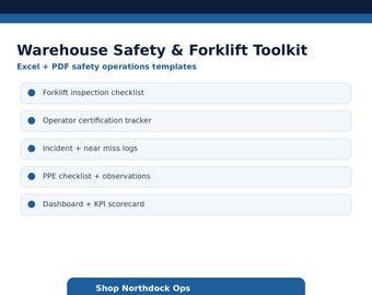 Toolkit voor magazijnveiligheid en heftrucks