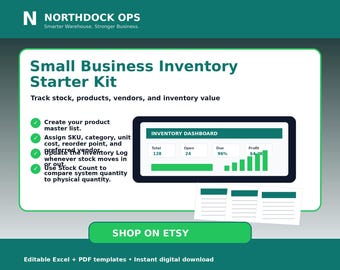 Startpakket inventaris inventaris voor kleine bedrijven | Zakelijke Excel-spreadsheet