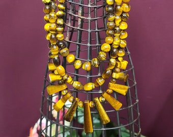 Three-Strand Tiger's Eye Necklace