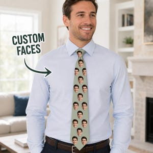 Corbata personalizada con rostro, corbata con foto personalizada, regalo divertido para papá, corbata de boda, corbata para padrinos de boda, regalo del Día del Padre, regalo con foto personalizada