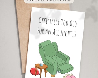 Funny Birthday Card | Hand Drawn Art, Humour (Digital Download)