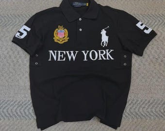 Polo Ralph Lauren Herren New York Big Pony Poloshirt schwarz