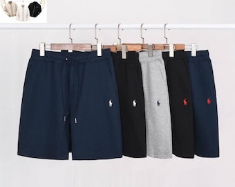 Pantalones cortos clásicos de felpa para hombre de Polo Ralph Lauren - Azul marino con bordado de pony