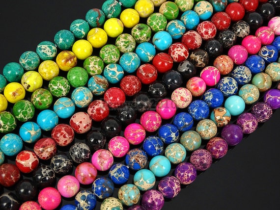 Natural Sea Sediment Jasper Gemstone Heishi Loose Beads 16/'/' 4mm 6mm 8mm