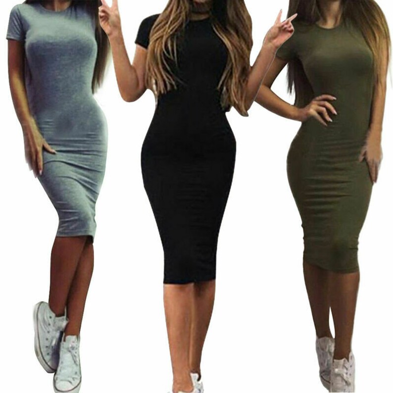 ladies bodycon midi dress