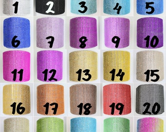 4.75" x 10 Yard Diamond Mesh Wrap Roll Crystal Rhinestone Sparkle Bling Ribbon. 25 Colors Best Price