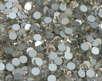 720pcs Crystal Clear Silverfoiled NON Hotfix Rhinestones, ss3, ss4, ss5,  ss6, ss8, ss10, ss12, ss16, ss20, ss30, ss34   Choose Your Size