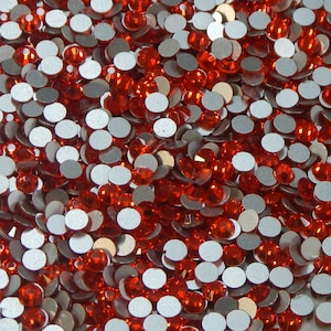 720pcs Light Siam Silverfoiled NON Hotfix Rhinestones,  ss6, ss10, ss16, ss20  Choose Your Size