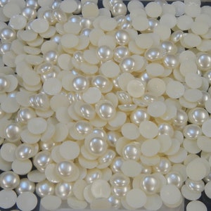 Cabochon Resin Flatback Pearl Lots, Round Domed