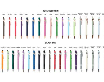 Personalized Custom Pens With Stylus, Logo, Promotional Customized Engraved Ballpoint Pens for Business, Corporate Gifts & Wedding Favors.