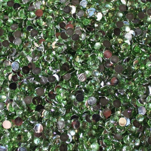 1000 Crystal Flat Back Resin Rhinestones Gems, Pale Green, Choose Your Size ss6, ss12, ss16, ss20