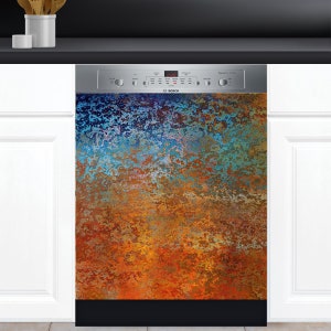 Dishwasher Cover Choose Magnet Or Vinyl Decal Sticker,, Rusted Door Pattern Design D2529716- choose your size from the menu.