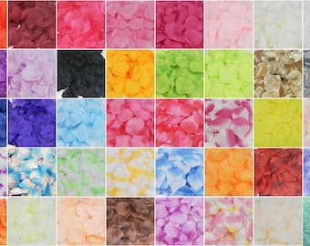 500 Silk Rose Petals For Wedding Flower Bridal Decoration  Girl's Baskets Party, etc 40 Color To Choose