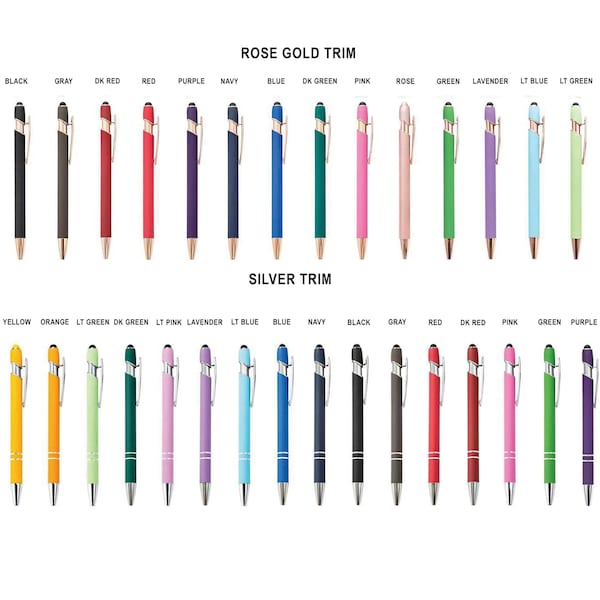 Personalized Custom Pens With Stylus, Bulk Custom Pens, Promotional Pens, Customized Ballpoint Pens, Business Pens, Wedding Favors