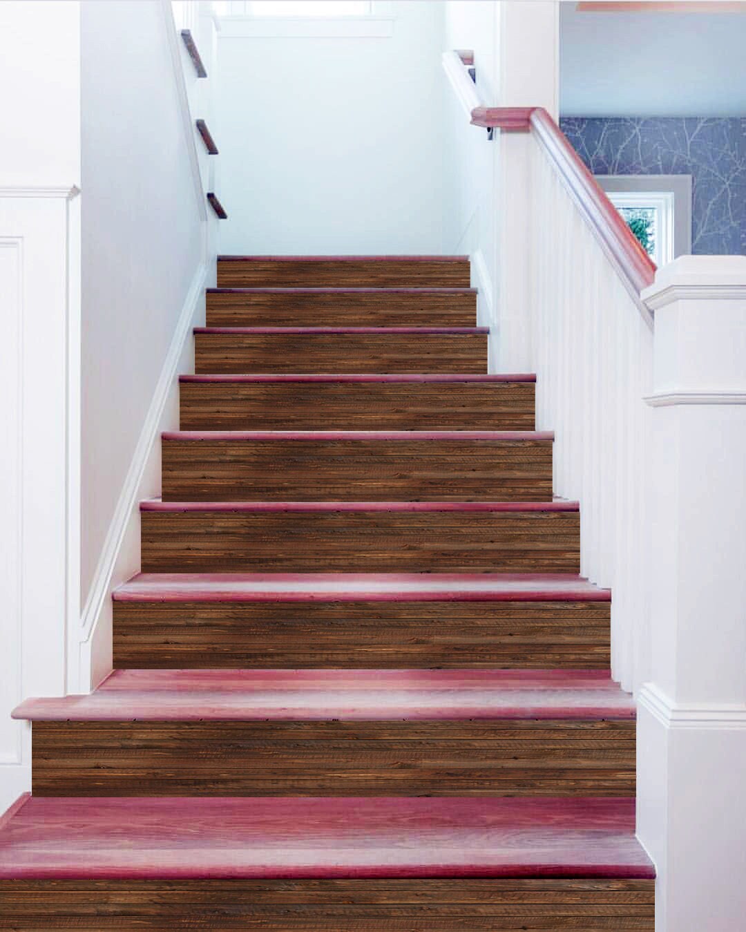 Thin Riser For Window Brown Wood Stair Riser, Window Sill, Tile Stickers 7 Inch X 36 Inch ...