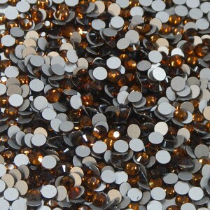 720pcs Tea Silverfoiled NON Hotfix Rhinestones,  ss6, ss10, ss16, ss20  Choose Your Size