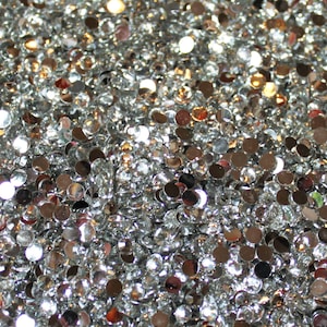 1000 Crystal Flat Back Resin Rhinestones Gems, Clear, Choose Your Size ss6, ss12, ss16, ss20