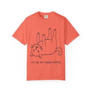 Cat.exe Has Stopped Working Shirt - Funny Programmer Gift - Tech Humor Tee - Cat Lover Coder Shirt