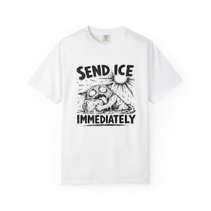 Send Ice Immediately Cat Shirt - Funny Summer Tee - Cat Lover Gift - Heat Wave Cat Shirt - Gen Z Humor Tee
