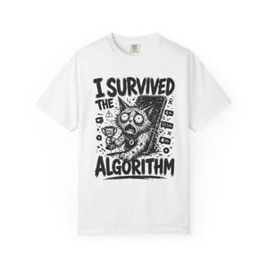 I Survived The Algorithm Cat Shirt - Funny Internet Tee - Cat Lover Gift - Gen Z Humor Shirt - TikTok Cat Tee