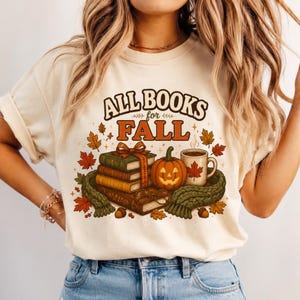 Cozy Fall Books PNG Digital Download, Autumn Reading Sublimation Design, Pumpkin Coffee Bookish Clipart, Autumn Book Lover DTF PNG
