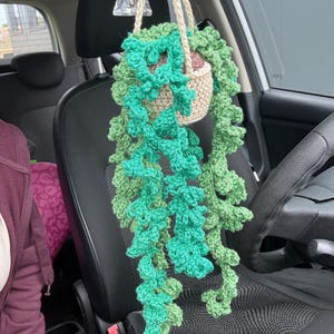 Crochet Hanging Succulent Car Charm | Donkey Tail Plant PDF Pattern (Digital Download)