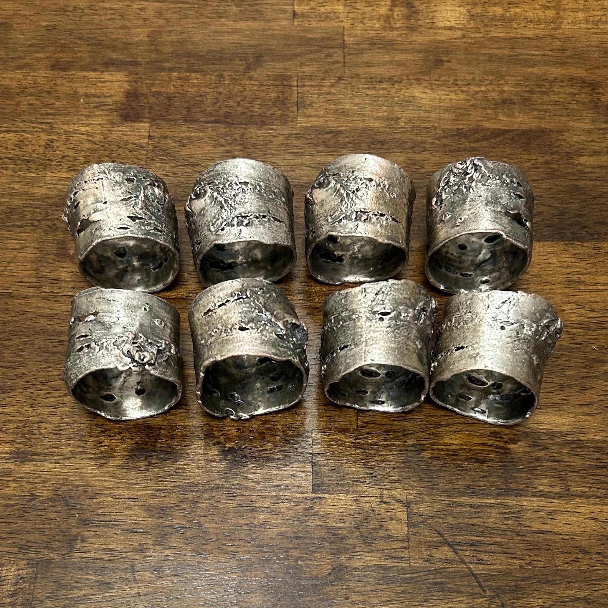 ピューターバーチナプキンリング、8個セット - Etsy 日本