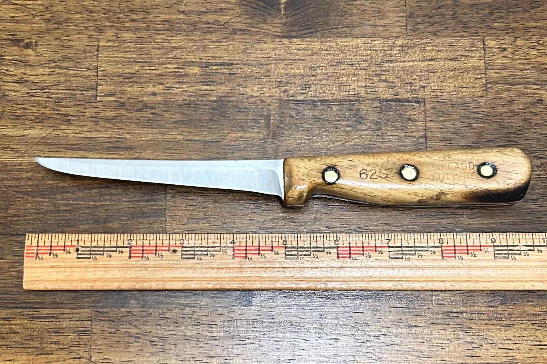 Vintage Chicago Cutlery Chef Knife, Serrated Bread Knife, Carving 