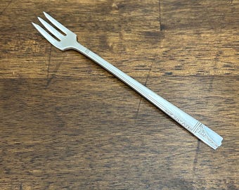 Tenedor de cóctel o mariscos Oneida Caprice vintage, repuesto de cubiertos plateados