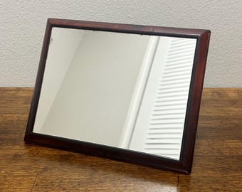 Espejo de tocador vintage de Estée Lauder, espejo de escritorio de imitación de carey, espejo de maquillaje de mesa de 6x8, decoración para mostrador de cosméticos