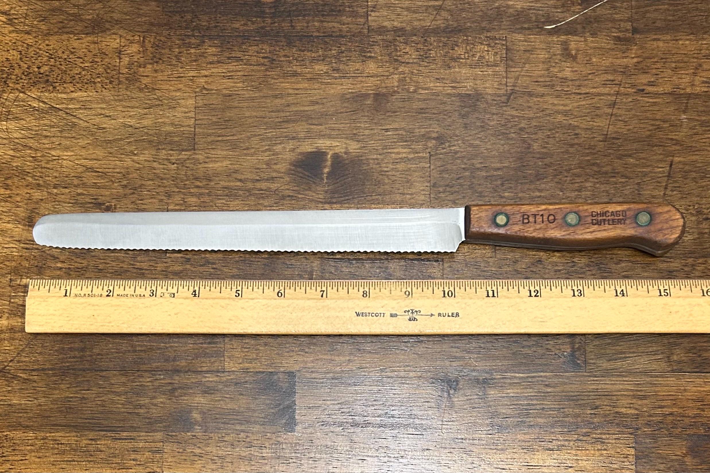 Vintage Chicago Cutlery Chef Knife, Serrated Bread Knife, Carving 