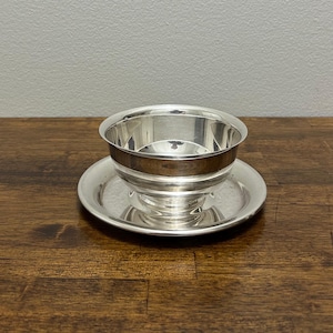 Oneida Vintage Silverplate Bowl with Underplate, Mid-Century Serving Bowl