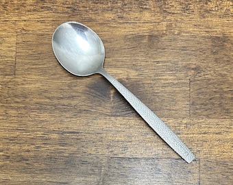 Vintage United Airlines Soup Spoon, Stainless Steel Flatware, Airline Memorabilia, Advertising Collectible