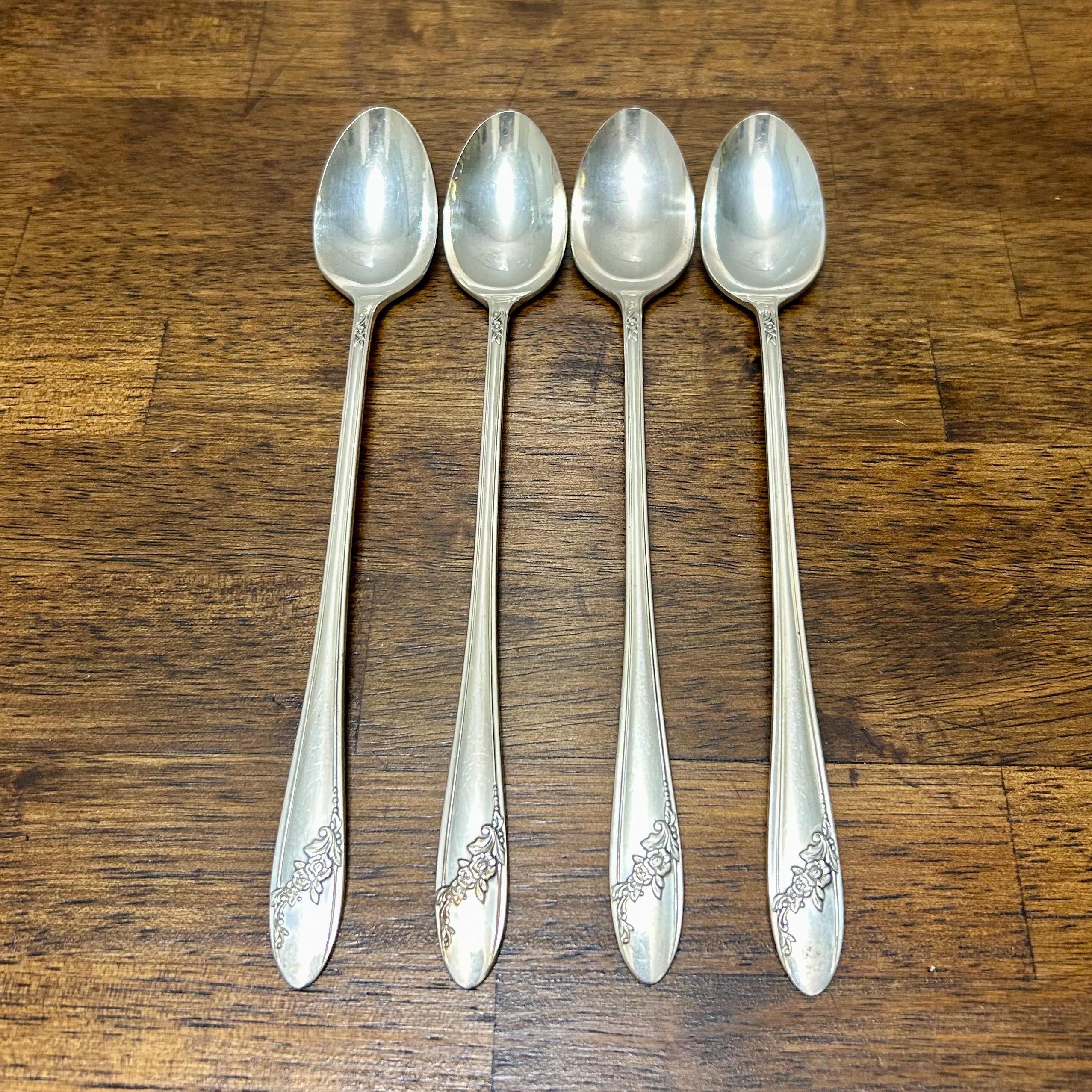 Vintage Oneida Queen Bess II Silverplate Iced Tea Spoon, Teaspoon