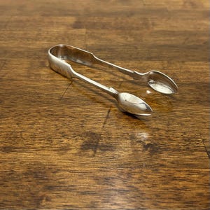 Silverplate Vintage Elegant Sugar Tongs H.S.M.