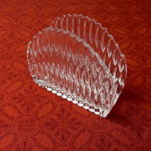 Klarglas Vintage gewellt Serviettenhalter - Retro Kitchen Decor