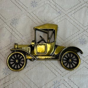Ford Model T Vintage Brass Wall Hanging, Made in Japan - Fathers Day Gift
