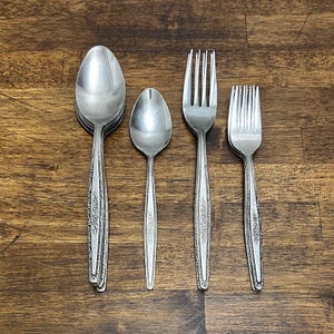 Tenedor o cuchara vintage Interpur, color rosa, 3 INR - Cubiertos de repuesto de acero inoxidable