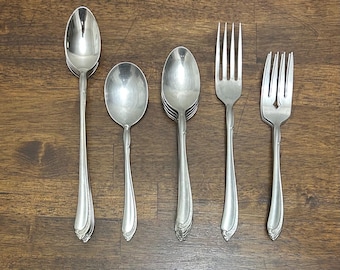 Vintage Oneida Shasta Fork, Salad Fork, Iced Tea Spoon, Teaspoon or Sugar Spoon, Stainless Steel Replacement Flatware, Sold Individually