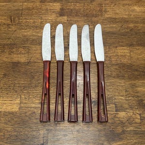 Stanhome Vintage Dinner Table Knives, Set of 5