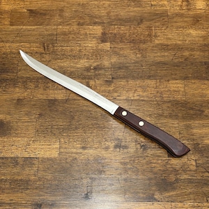 Flint Vintage Stainless Vanadium USA 8” Slicing Knife with Wood Handle