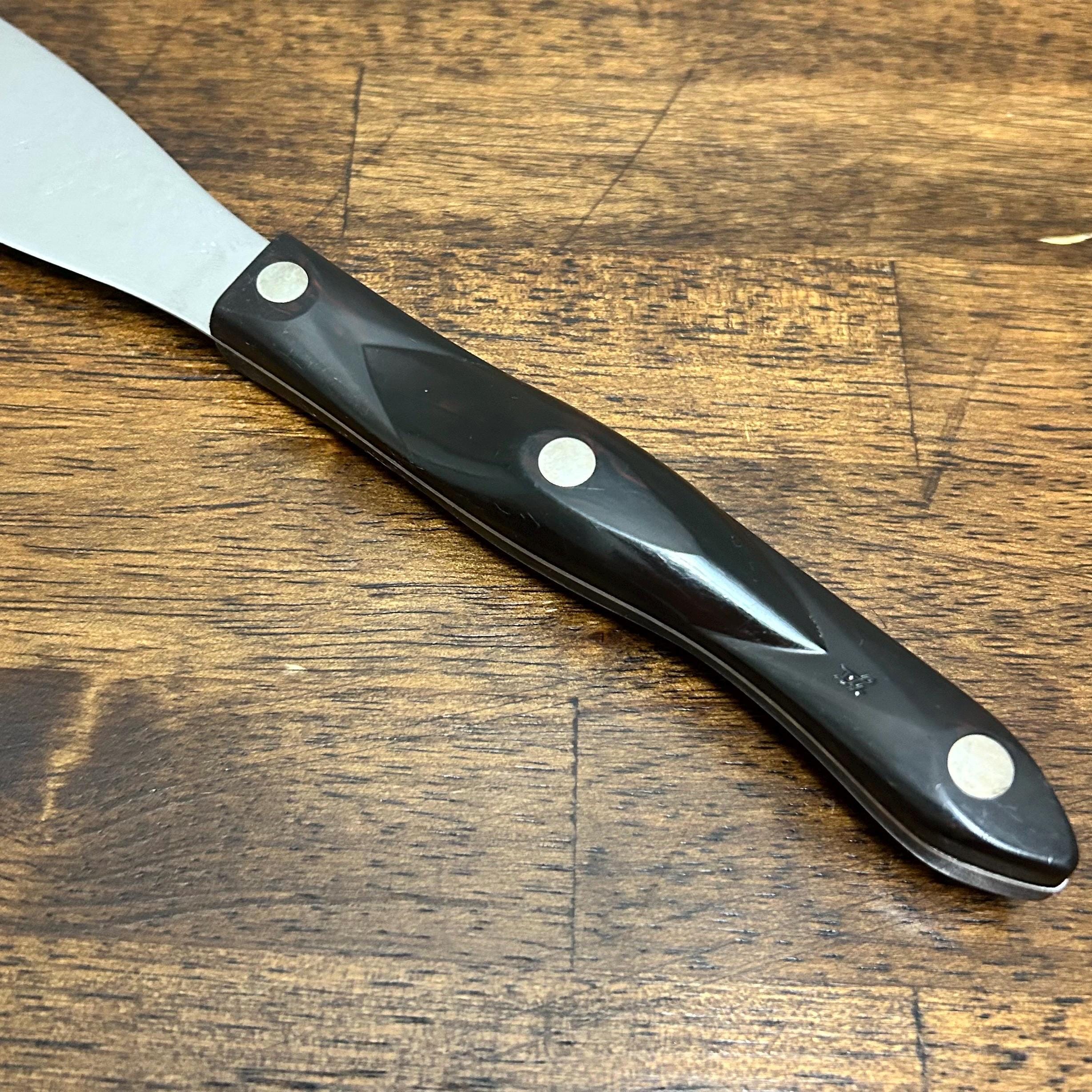 Vintage CUTCO 1768 Sandwich Spreader Knife, Classic Brown Swirl