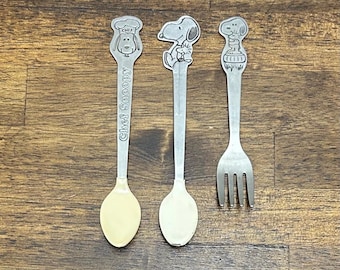 Peanuts Snoopy and Woodstock Child Toddler Youth Silverware