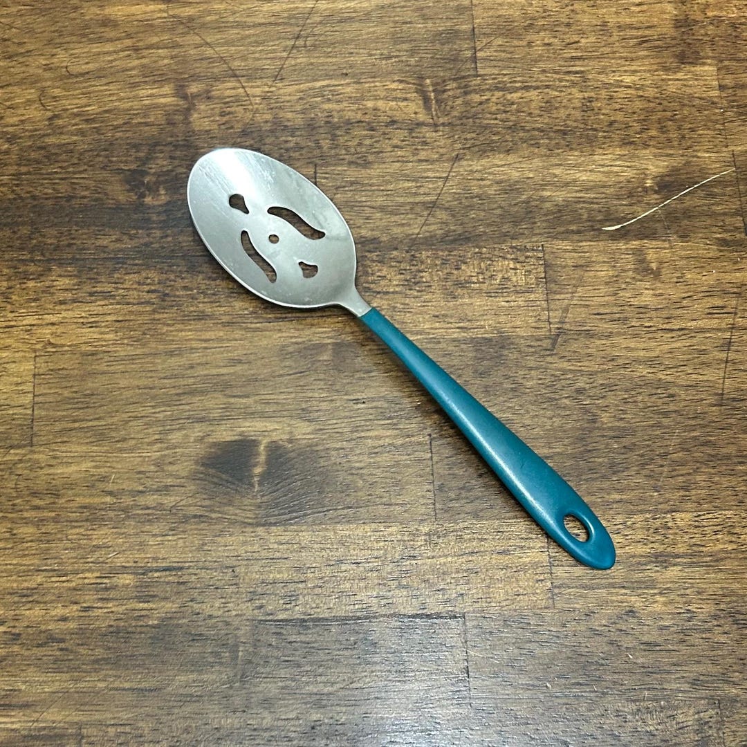 Vintage Imperial Stainless USA Casualware Slotted Serving Spoon