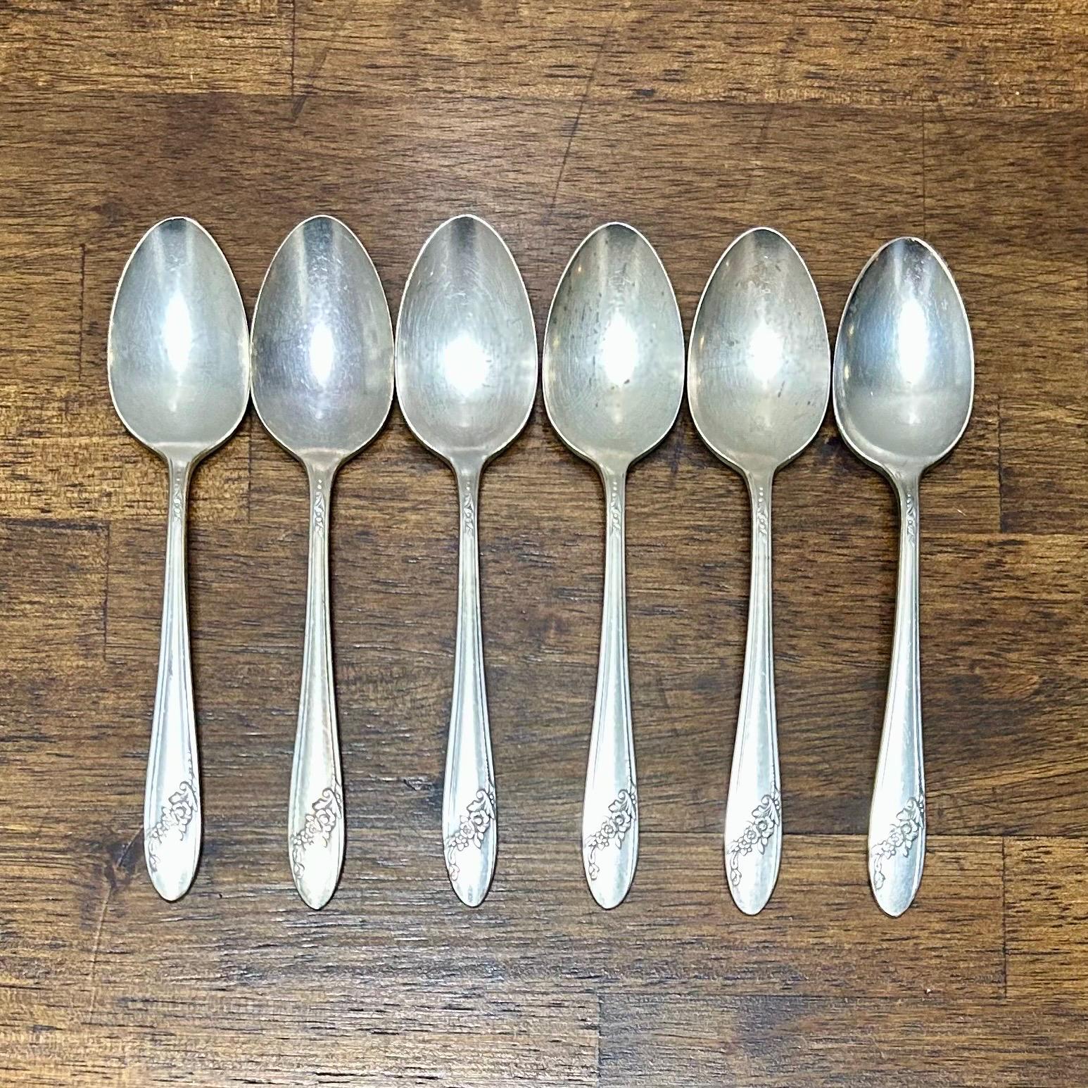 Vintage Oneida Queen Bess II Silverplate Iced Tea Spoon, Teaspoon