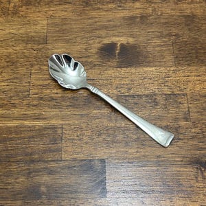 Vintage Zwilling J.A. Henckels Angelico Sugar Shell Spoon, Stainless Steel Flatware, Replacement Serving Spoon