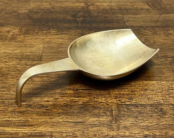 Vintage Brass Shovel Ashtray, Carl Auböck Style Scoop Dish, Mid Century Modern Brass Catchall, Made in India