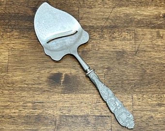 Vintage Norwegian Cheese Slicer, Spar Norway Pewter Handle Cheese