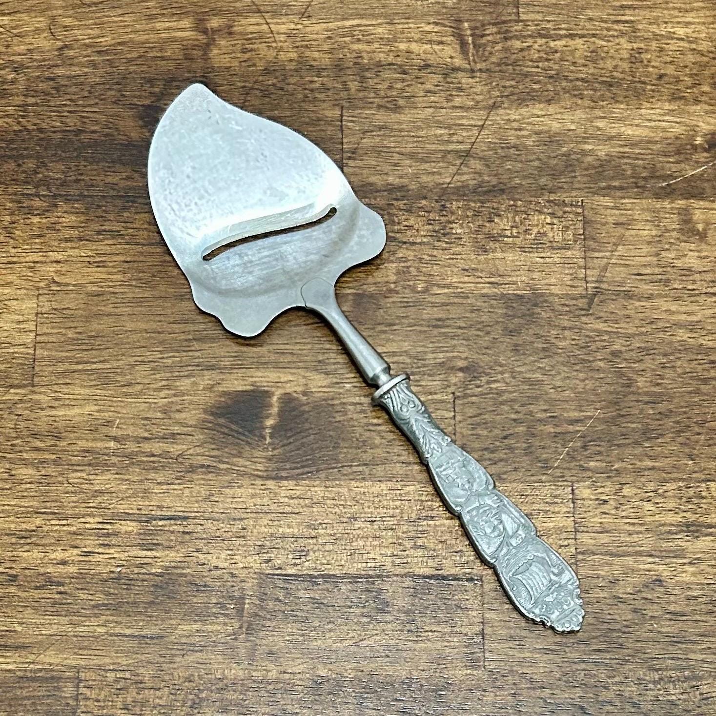 Vintage Norwegian Cheese Slicer, Spar Norway Pewter Handle Cheese
