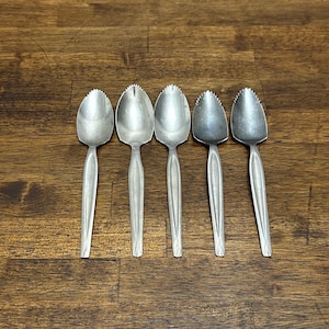 Vintage Stainless Grapefruit Spoon, Retro Flatware, Fruit Spoon, Made in Japan, Sold Individually